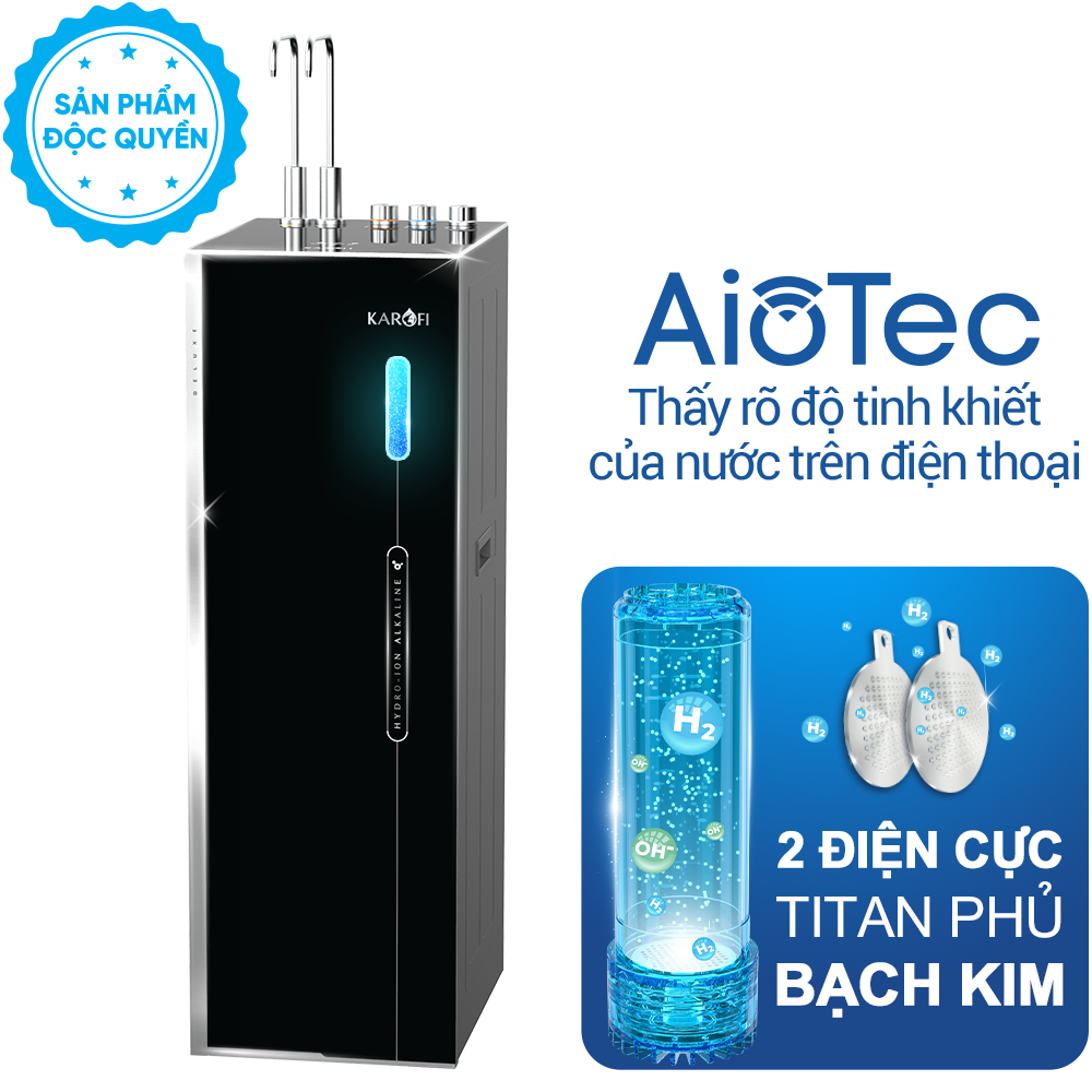 Máy lọc nước nóng lạnh Hydro-ion kiềm Karofi KAE-HKT68